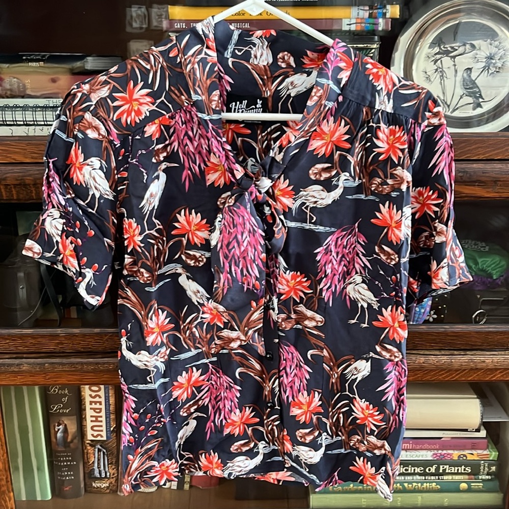 NWT Blue Heron Bow-Front Hell Bunny Top - Picture 5 of 16